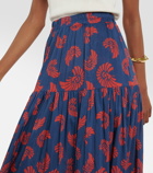 La DoubleJ Palmetto Placée cotton and silk maxi skirt