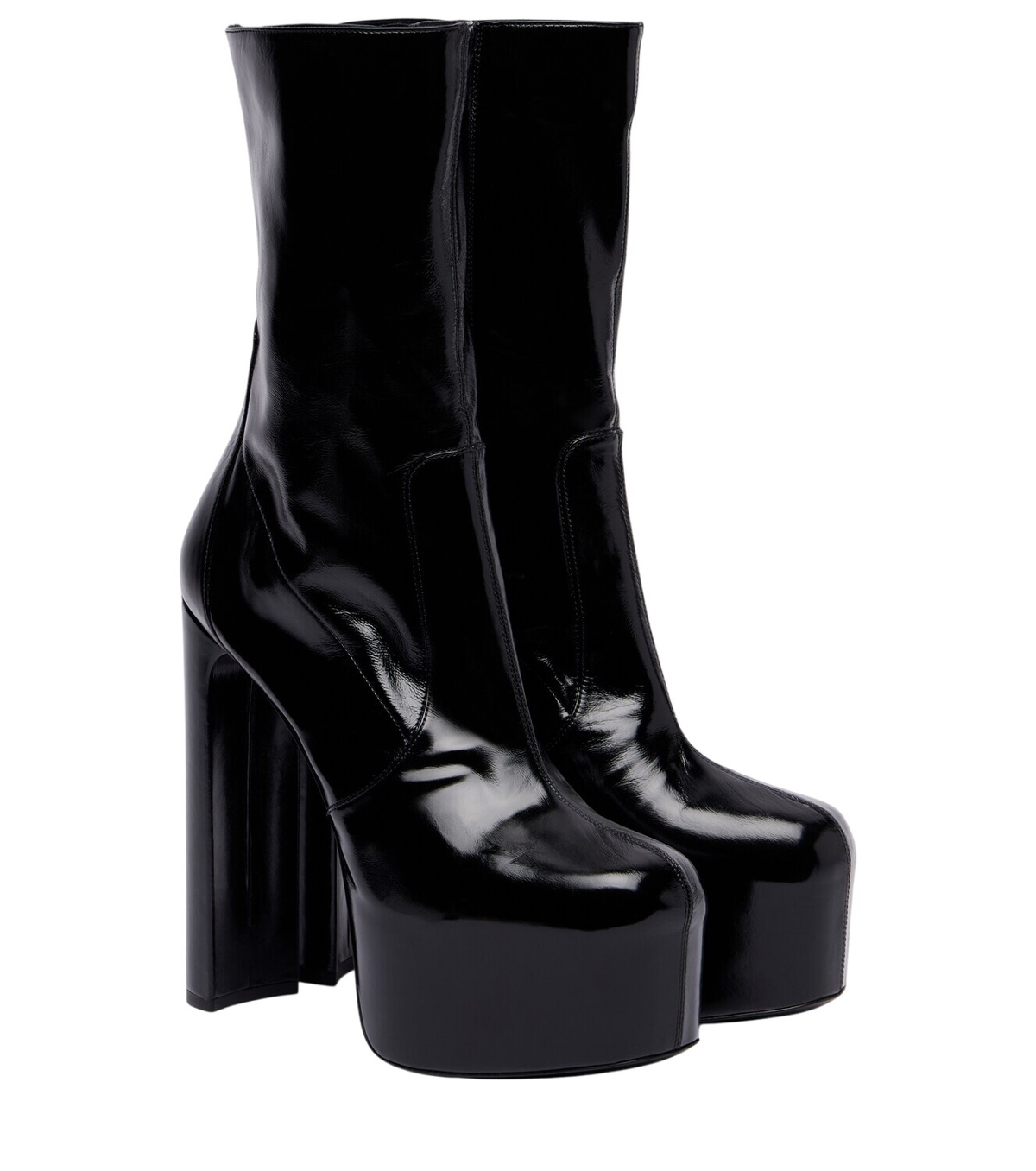 Saint Laurent Black Patent Kiki Boots Saint Laurent