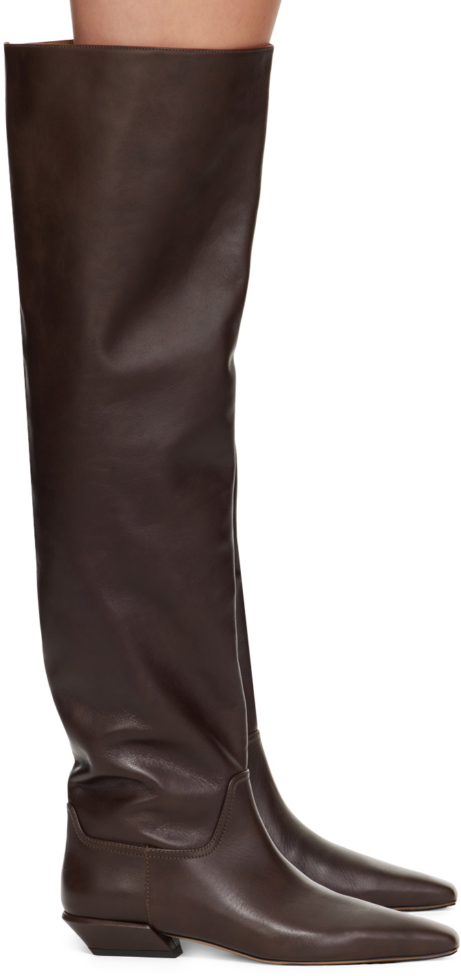 ロングブーツ PARIS TEXAS BETTINA OVER-THE-KNEE BOOTS IN SUEDE Bettina over-the-knee suede boots in black - Paris Texas