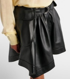 Loewe Double L belted leather miniskirt