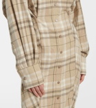 The Attico Checked cotton-blend shirt dress