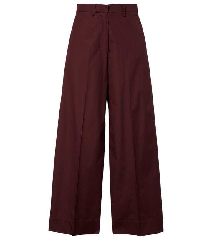 Photo: 'S Max Mara Cropped cotton poplin wide-leg pants
