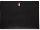 Thom Browne Black Medium Zip Document Holder