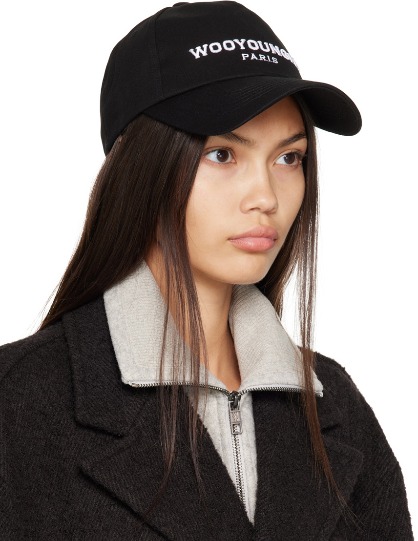 Wooyoungmi Black Embroidered Cap