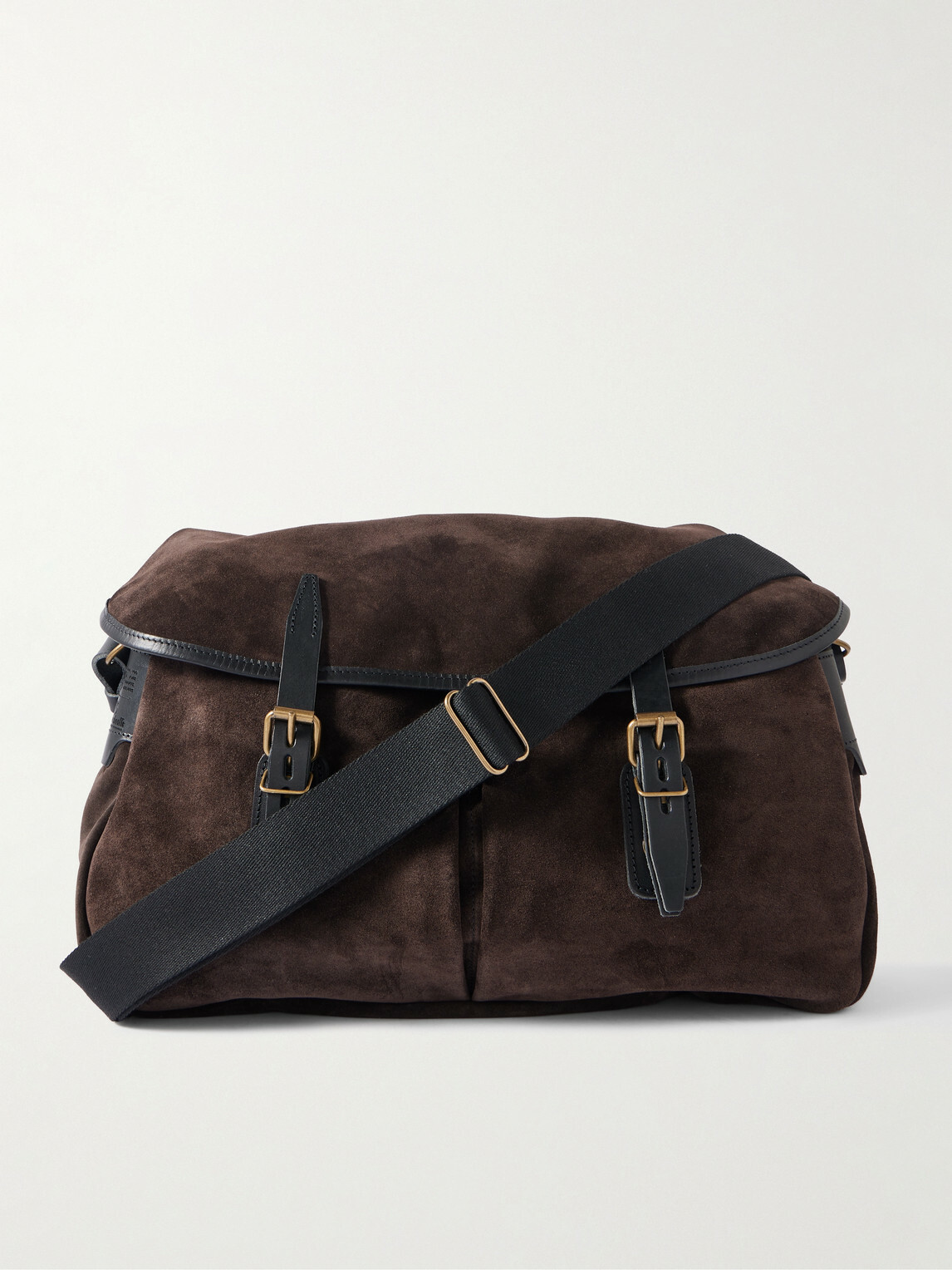 Bleu de Chauffe - Fisherman's Musette Leather-Trimmed Suede Messenger Bag - Brown