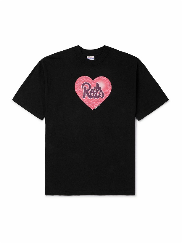 Photo: Stray Rats - Logo-Print Cotton-Jersey T-Shirt - Black