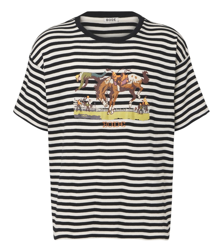 Photo: Bode Rodeo striped cotton jersey T-shirt