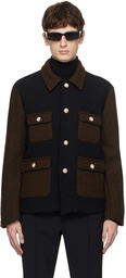 Ernest W. Baker Black & Brown Four-Pocket Jacket