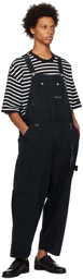 mastermind JAPAN Black Embroidered Overalls