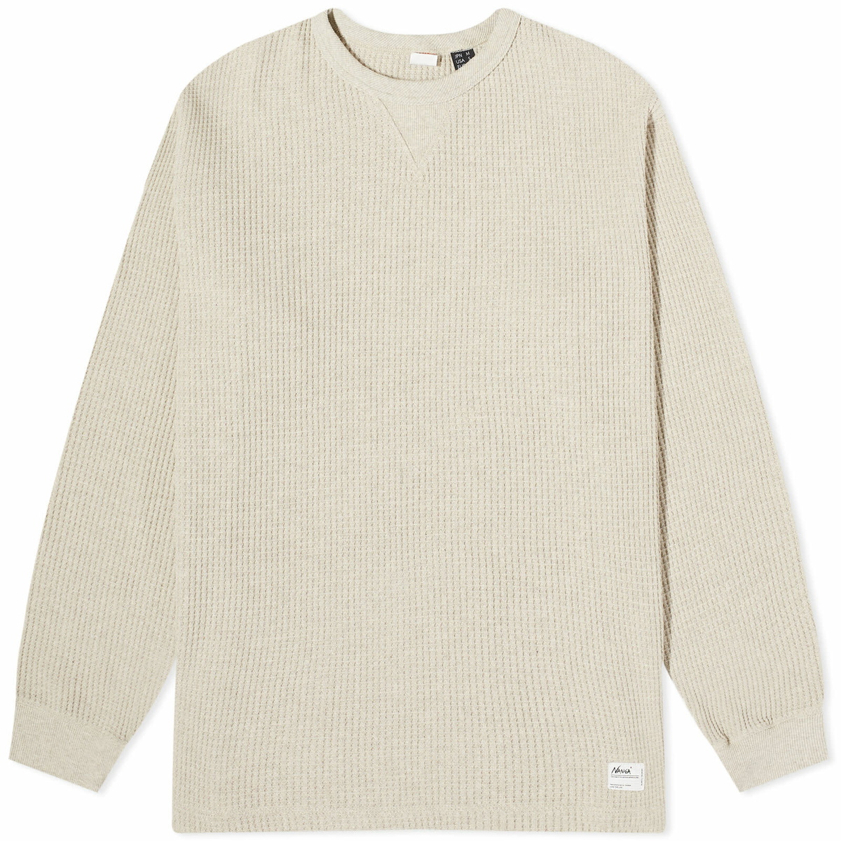 Nanga Men's Eco Hybrid Waffle Long Sleeve Tee - White