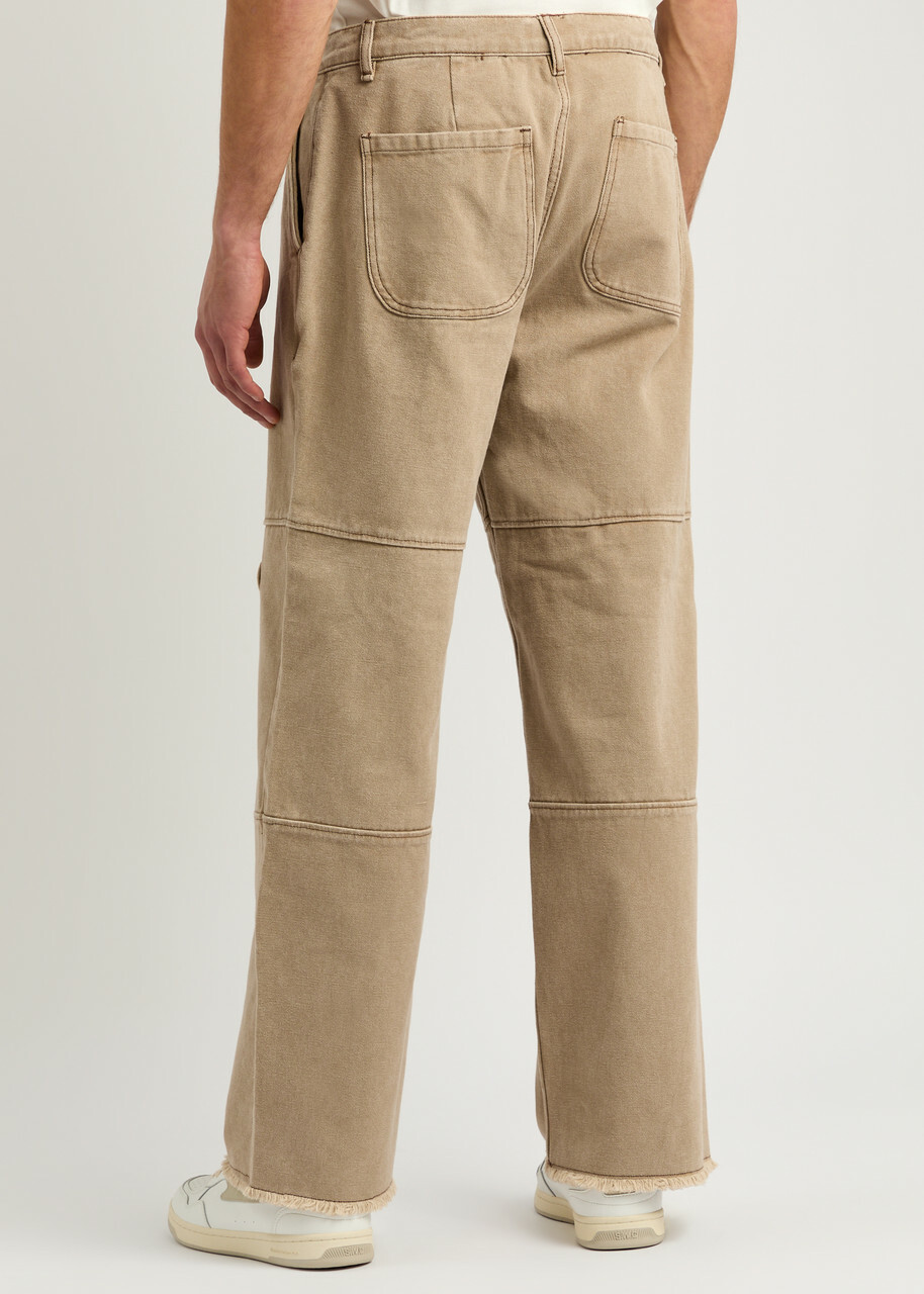 Honor The Gift Logo Straight-leg Canvas Jeans Tan