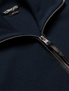 TOM FORD - Merino Wool Half-Zip Sweater - Blue