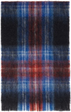 Charles Jeffrey LOVERBOY Blue & Red Tartan Scarf