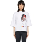 Pyer Moss White Mock Neck Ponte T-Shirt