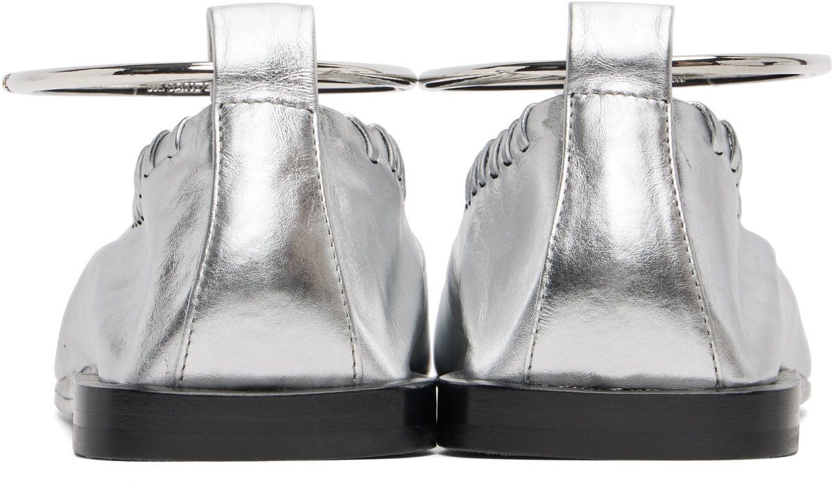 Jil Sander Silver Ring Ballerina Flats