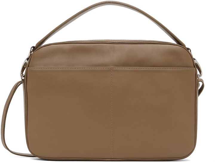 Photo: Commission Beige Leather Parcel Shoulder Bag