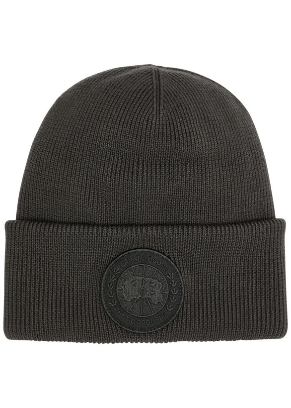 Photo: Canada Goose Arctic Ribbed Wool Beanie - Dark Green - One Size