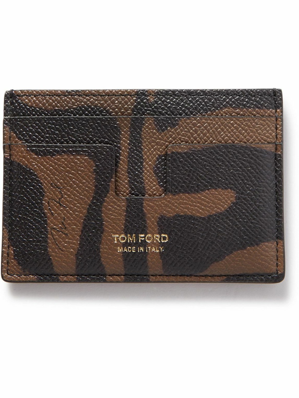 Photo: TOM FORD - Printed Full-Grain Leather Cardholder
