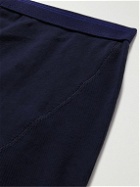 Schiesser - Friedrich Ribbed Organic Cotton-Jersey Boxer Briefs - Blue