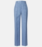 Polo Ralph Lauren Linen and cotton twill wide-leg pants