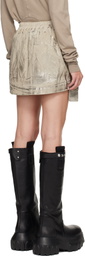 Rick Owens DRKSHDW Silver Concordians Fog Denim Miniskirt