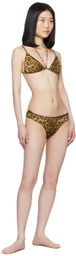 La Perla Brown & Black Spirito Libero Bikini Bottom