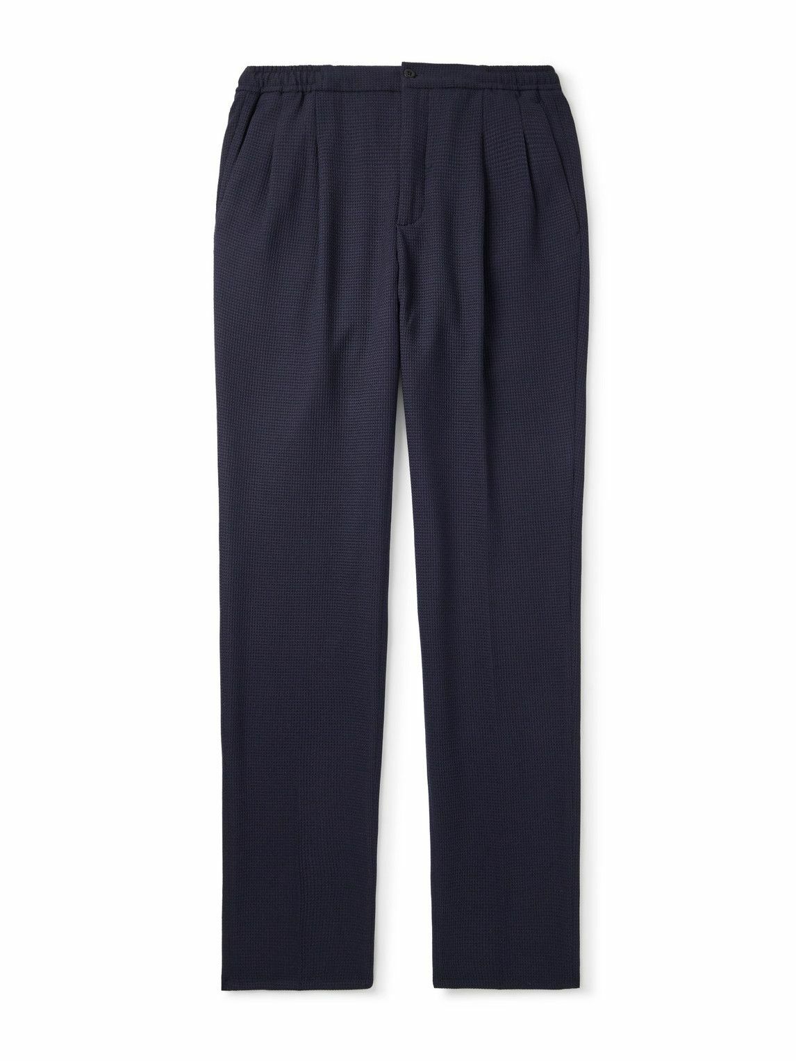 Rubinacci - Straight-Leg Pleated Super 130s Wool Trousers - Blue