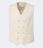 Brunello Cucinelli Double-breasted wool and cotton vest
