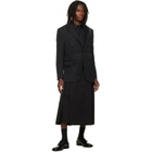 Simone Rocha Black Structured Slash Blazer