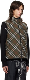 Burberry Green Check Nylon Vest
