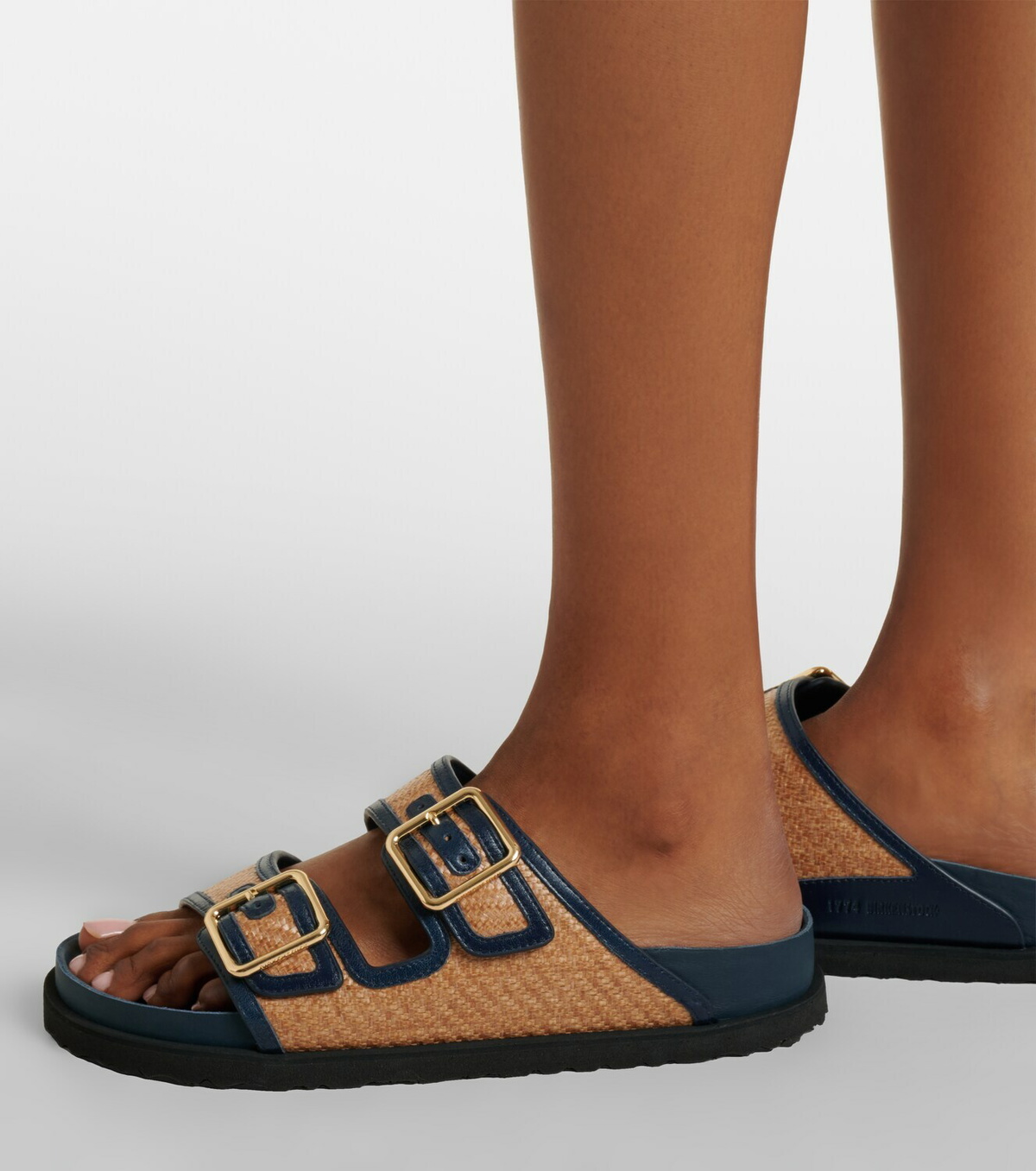 Birkenstock 1774 Arizona leather-trimmed woven sandals