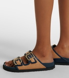 Birkenstock 1774 Arizona leather-trimmed woven sandals