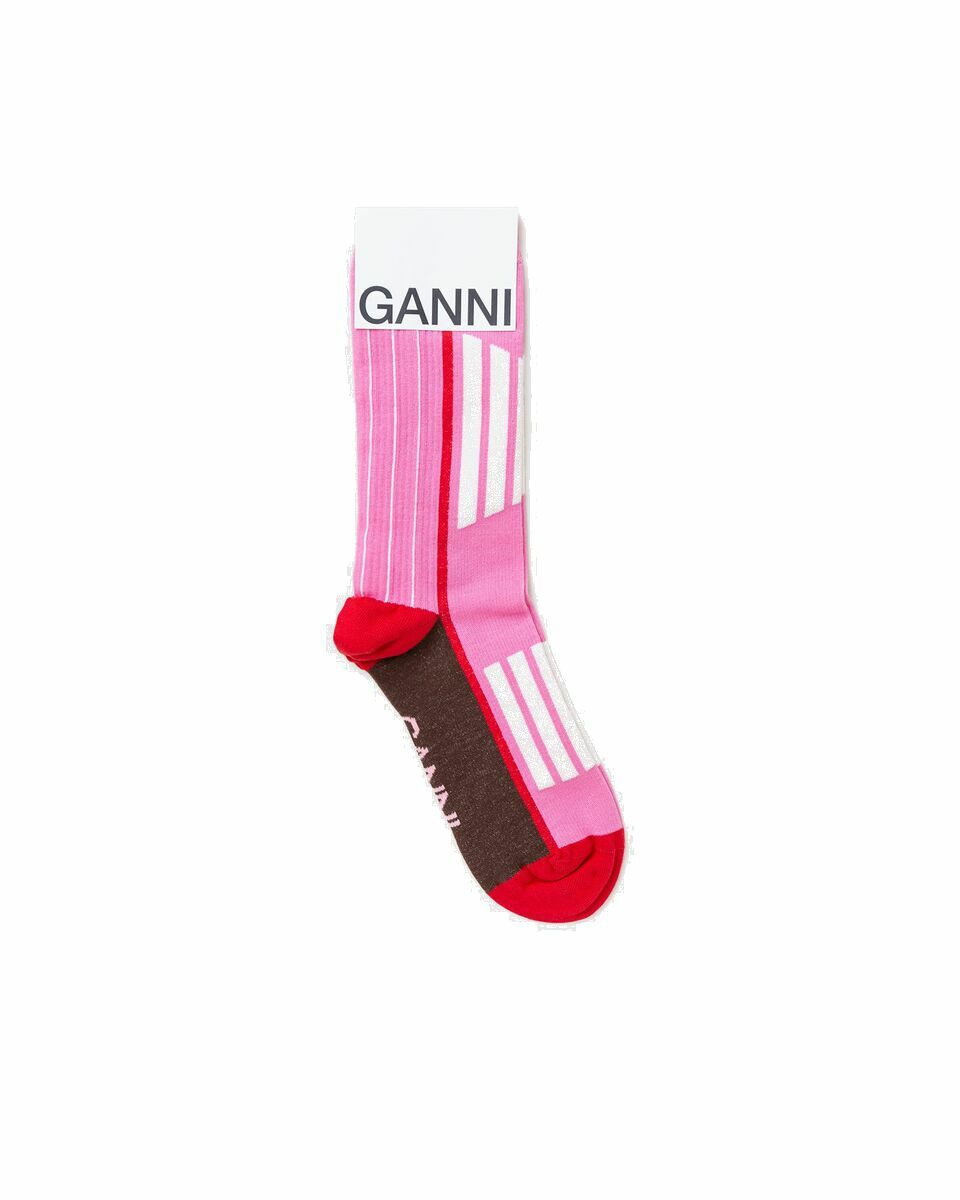 Photo: Ganni Organic Cotton Sporty Sock White - Womens - Socks