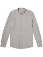 Massimo Alba - Kos Grandad-Collar Pinstriped Cotton-Poplin Shirt - Gray