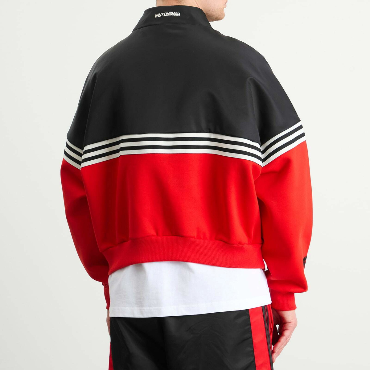 Adidas x Willy Chavarria Gomez Half Zip in Black/Red