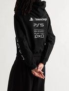 Balenciaga - PlayStation Printed Cotton-Jersey Hoodie - Black