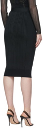 Herve Leger Black Variegated Midi Skirt