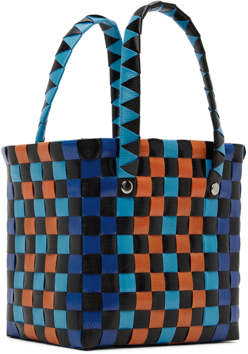 Marni Kids Blue & Orange Micro Basket Tote Marni