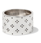 MAPLE - Iron Cross Engraved Sterling Silver Ring - Silver
