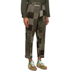 BEAMS PLUS Grey Corduory Patchwork Trousers