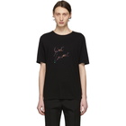 Saint Laurent Black Animalier Logo T-Shirt