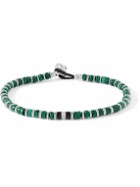 Mikia - Heishi Silver Multi-Stone Bracelet - Green