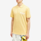 Alexander McQueen Men's Embroidered Graffiti Logo Polo Shirt in Pale Yellow