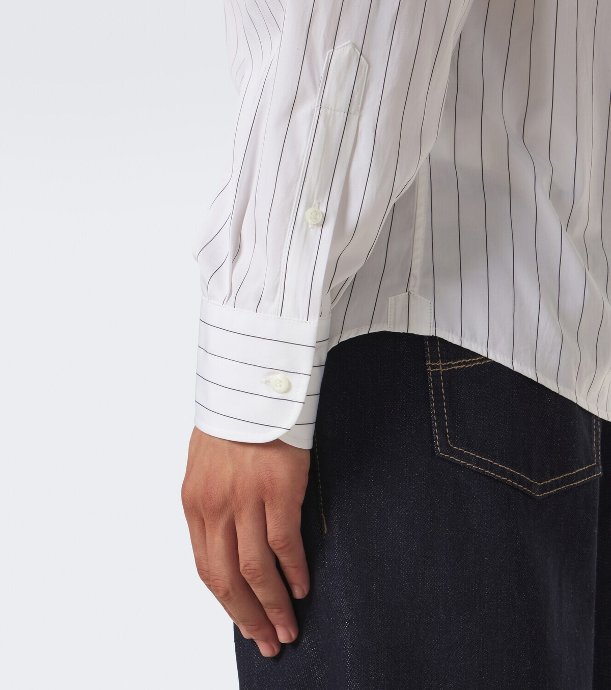Brunello Cucinelli Pinstriped cotton poplin shirt