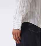 Brunello Cucinelli Pinstriped cotton poplin shirt