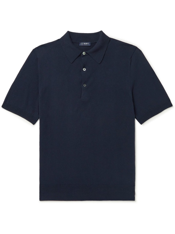 Photo: BEAMS F - Cotton Polo Shirt - Blue