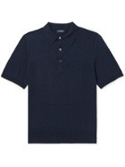 BEAMS F - Cotton Polo Shirt - Blue