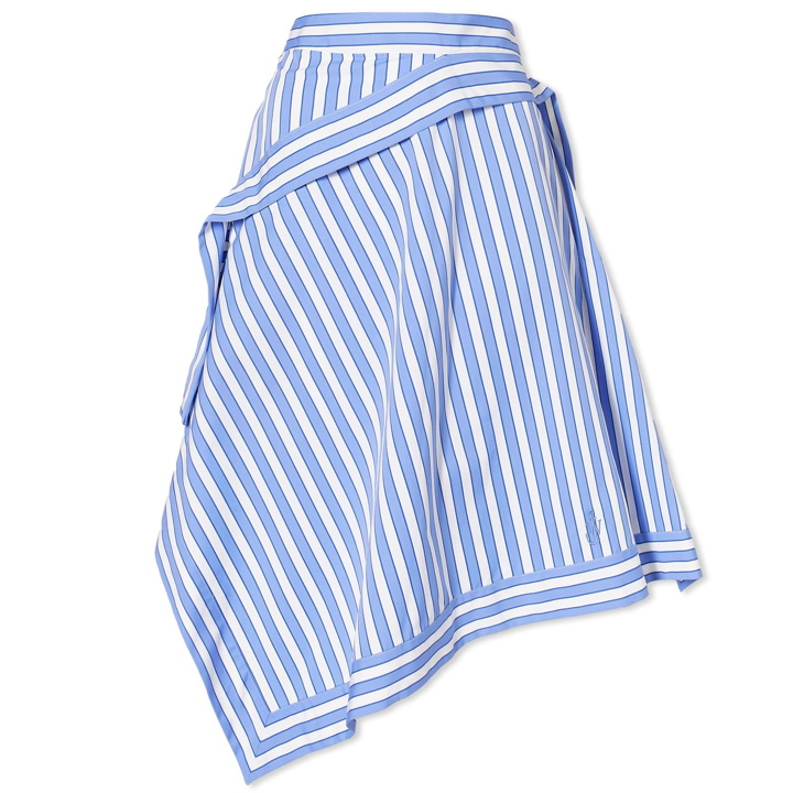 Photo: JW Anderson Women's Handkerchief Striped Skirt in Blue