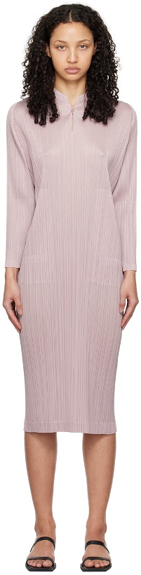 Photo: PLEATS PLEASE ISSEY MIYAKE Pink Monthly Colors January Maxi Dress