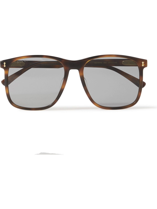 Photo: Gucci Eyewear - Square-Frame Tortoiseshell Acetate Sunglasses
